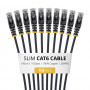 StarTech.com Slim Καλώδιο Patch Cat6 U/UTP RJ45, 1 m, Μαύρο, Συσκευασία 10 τεμ.