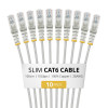 StarTech.com Slim Καλώδιο Patch Cat6 U/UTP RJ45, 1 m, Γκρι, Συσκευασία 10 τεμ.