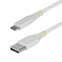 StarTech.com Πλεκτό καλώδιο USB 2.0 USB-A σε USB-C, 1 m, 15 W, Λευκό