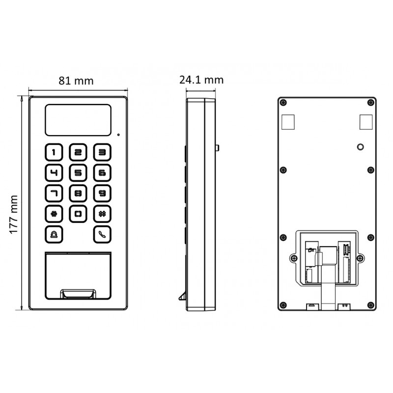 Hikvision Τερματικό ελέγχου πρόσβασης DS-K1T502DBFWX-C