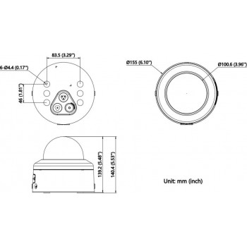 Hikvision DS-2CD2746G3-IPTRZSY 4 MP Dome IP κάμερα, 2,8-12 mm, Μαύρο