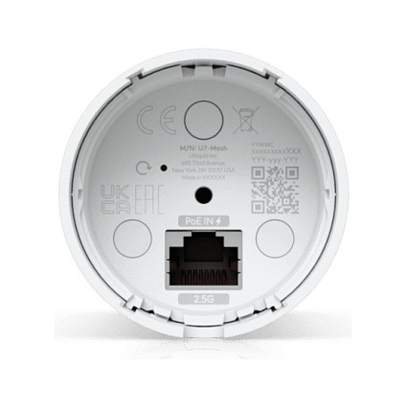 Ubiquiti U7 Mesh 5000 Mbit/s Wi-Fi 7 Ασύρματο σημείο πρόσβασης, PoE, Λευκό
