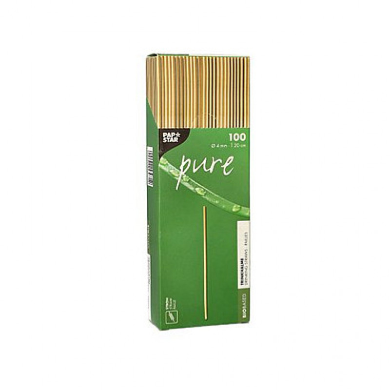 Papstar pure Καλαμάκια 87702, Καφέ, 100 τεμ.