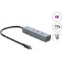 Delock 5 Port USB Type-C™ Hub 10 Gbps με έξοδο βίντεο 8K και PD 3.0 100 Watt (64379)