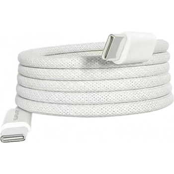 4smarts RollUp Μαγνητικό καλώδιο USB-C σε USB-C, 1,5 m, Λευκό