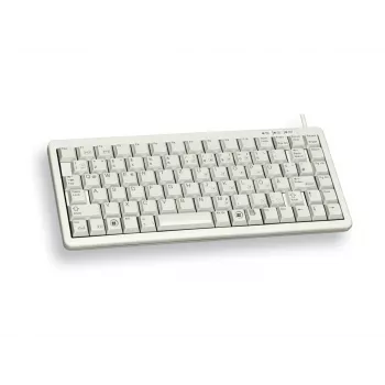 Cherry Slim Line G84-4100 Συμπαγές Πληκτρολόγιο, PS/2 + USB, 83 Πλήκτρα, Γερμανικό Layout (QWERTZ), Ανοιχτό Γκρι