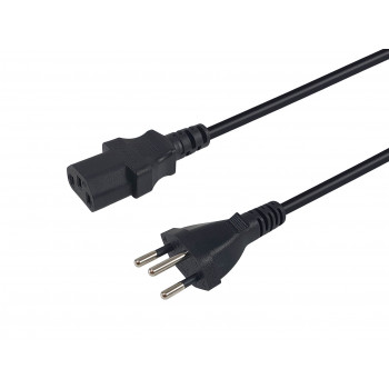 Equip καλώδιο τροφοδοσίας Swiss T12 σε IEC C13, 1,8 m, μαύρο, PVC