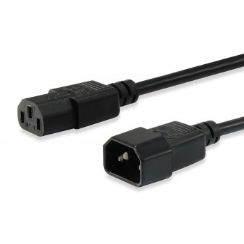 Equip καλώδιο τροφοδοσίας IEC C13 σε IEC C14, 1,5 m, μαύρο