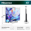 Hisense 43A7S 43 inch QLED 4K VidaaOS 60Hz Dolby Vision IQ 2026 Τηλεόραση