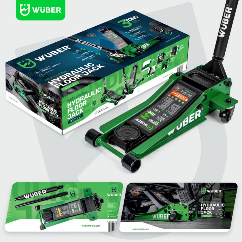 WUBER W22022 Γρύλος δαπέδου 3T, 85-430 mm