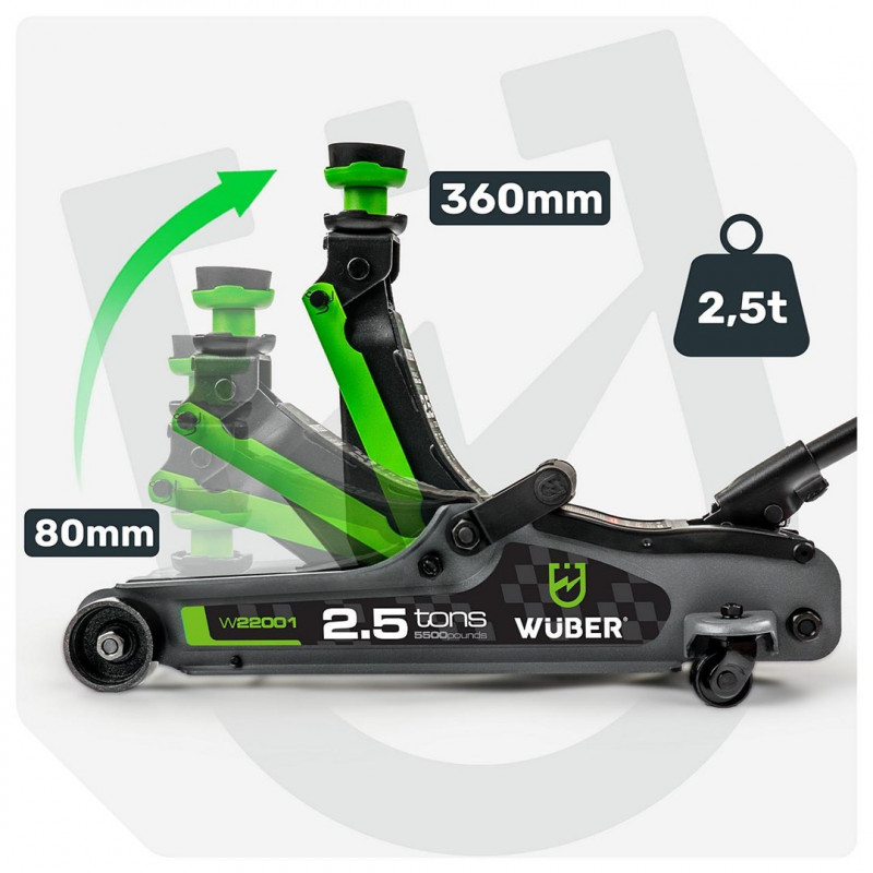 WUBER W22001 Γρύλος δαπέδου 2,5 t, 90-360 mm