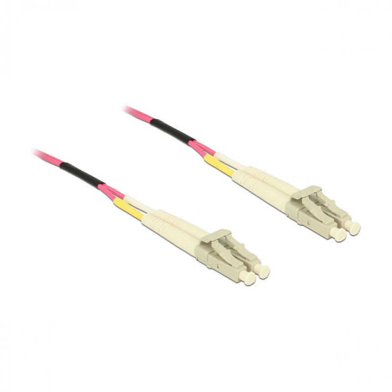Delock 80156 LC Duplex σε LC Duplex Multimode OM4 καλώδιο οπτικών ινών, 75 m