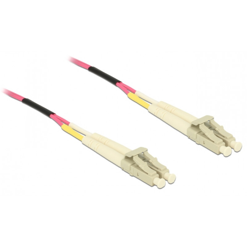 Delock 80156 LC Duplex σε LC Duplex Multimode OM4 καλώδιο οπτικών ινών, 75 m