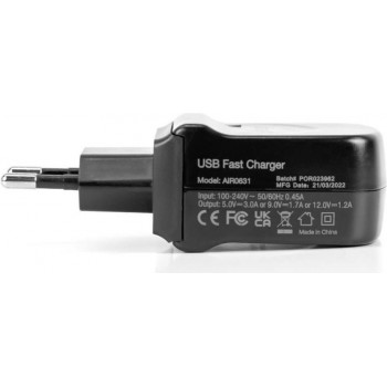 Bachmann 934.909 AirCharge 15W Φορτιστής με Βύσμα EU, Μαύρο