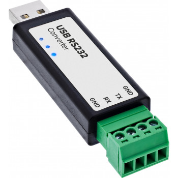 InLine® Μετατροπέας USB σε σειριακό RS-232, USB-A σε 4-Pin-Terminal