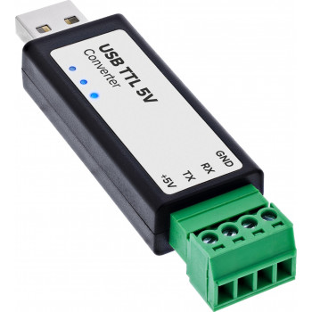 InLine® Μετατροπέας USB σε TTL-5V, USB-A σε 4-Pin-Terminal