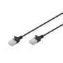 DIGITUS Slim Καλώδιο Patch Cat6 U/UTP RJ45, 0,3 m, Μαύρο, LSZH