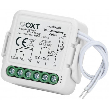OXT T250DC Mini ZigBee Tuya ρελέ, ελεύθερης επαφής, AC 230 V / DC 5 V / 12-48 V