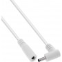 InLine® Καλώδιο Επέκτασης DC, Γωνιακό Βύσμα, 3,5 x 1,35 mm, Λευκό, 0,5 m