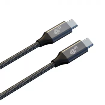 TB πλεκτό καλώδιο USB 3.2 Gen 2 USB-C σε USB-C, 1 m, 100 W, μαύρο