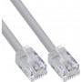 InLine® στρογγυλό καλώδιο RJ12, βύσμα αρσενικό/βύσμα αρσενικό, 6 συρμάτων, 6P6C, 1m