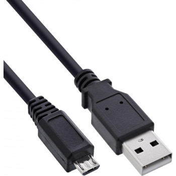 InLine καλώδιο USB 2.0 USB-A σε Micro-USB B, 1 m, μαύρο
