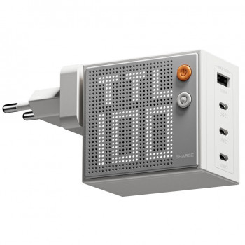 SHARGE Pixel 100 GaN φορτιστής, 100W, 3x USB-C, 1x USB-A - λευκό