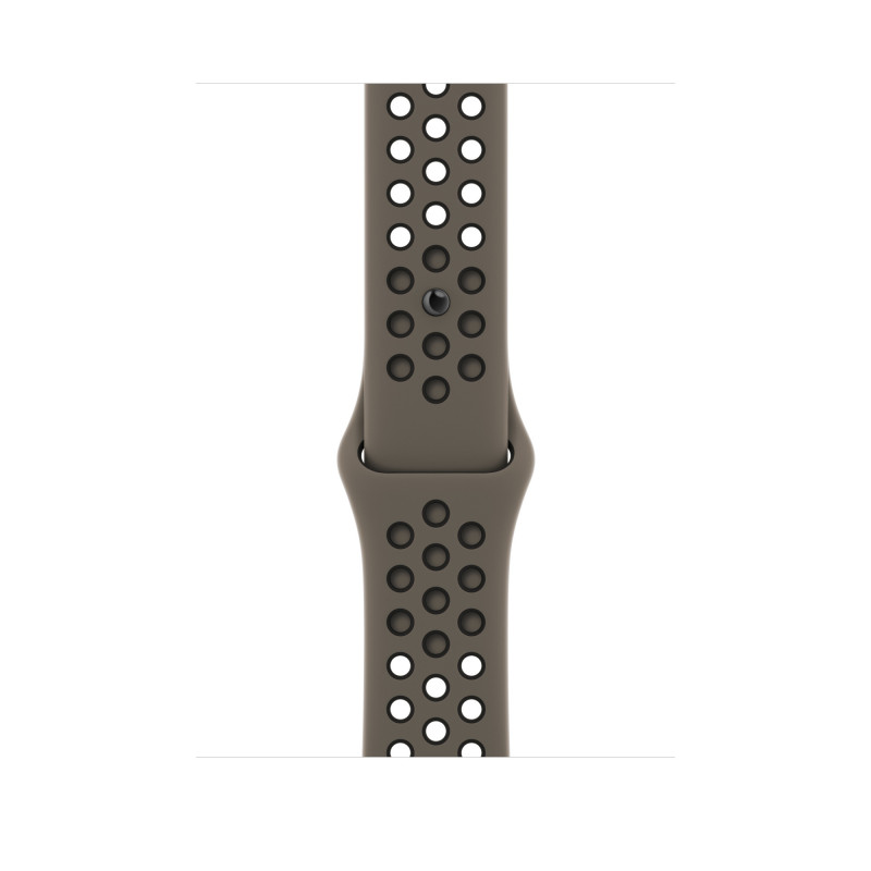 Apple Watch Nike Sportarmband 45mm – Olive Grey/Μαύρο