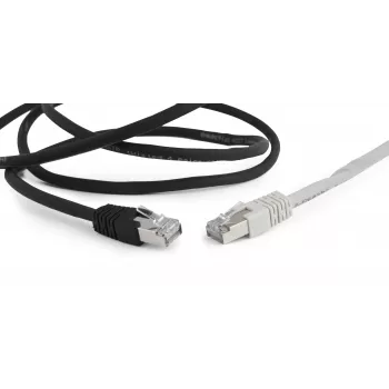 Gembird Καλώδιο δικτύου Cat6a S/FTP Patch RJ45, 5 m, Μαύρο, LSZH