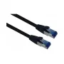 helos Καλώδιο δικτύου Cat6a Patch εξωτερικού χώρου RJ45, 1 m, Μαύρο
