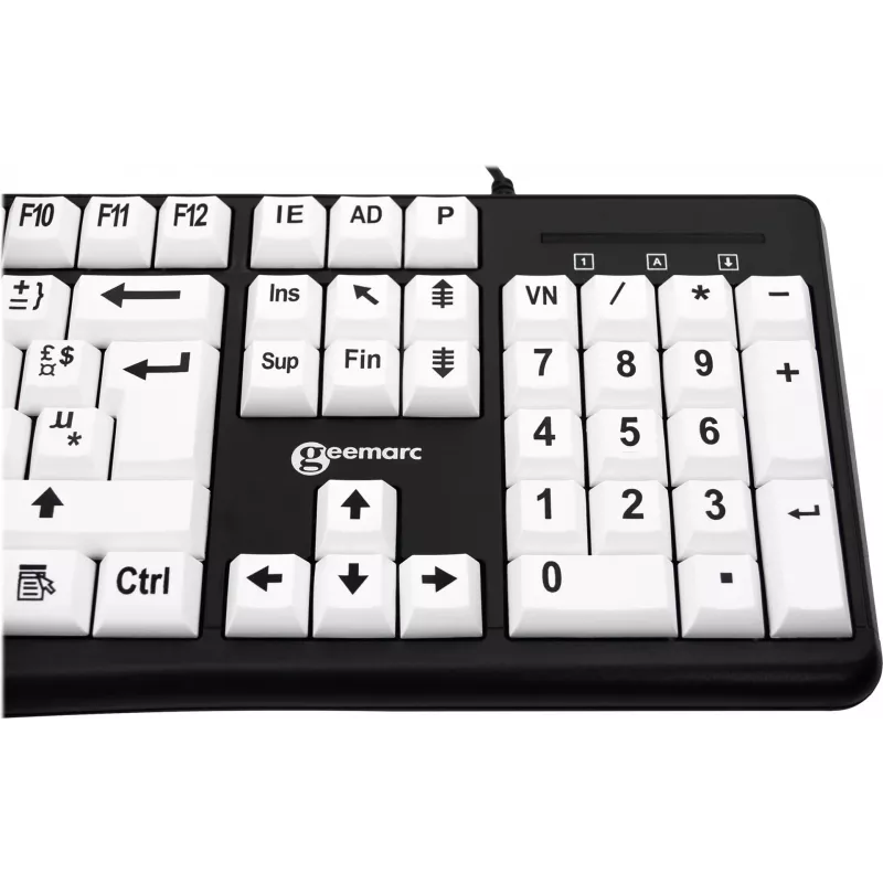 Geemarc KBSV3 πληκτρολόγιο USB, γερμανική διάταξη (QWERTZ), λευκό