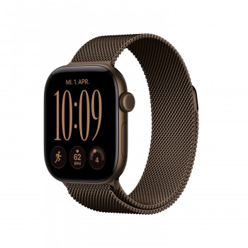 Apple Watch Series 12 GPS + Cellular 42mm θήκη αλουμινίου σκούρου μπρούντζου με μπρασελέ Milanese Loop σκούρου μπρούντζου