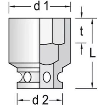 Gedore K 21 46 καρυδάκι κρούσης, υποδοχή 1 inch, 6-γωνιακό, 46 mm (6183810)