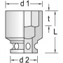 Gedore K 21 46 καρυδάκι κρούσης, υποδοχή 1 inch, 6-γωνιακό, 46 mm (6183810)
