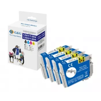 G&G συμβατό πολυπακέτο μελανοδοχείων για Epson T1285 (C13T12854012), μαύρο/cyan/magenta/κίτρινο