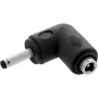 InLine® DC-Adapter, 3,5 x 1,35 mm, βύσμα αρσενικό/υποδοχή θηλυκή, γωνιακό, μαύρο