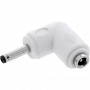 InLine® DC-Adapter, 3,5 x 1,35 mm, αρσενικό βύσμα/θηλυκή υποδοχή, γωνιακό, λευκό