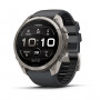 Garmin Fenix 9 Pro – 51mm Titanium με Graphite/Μαύρο λουράκι σιλικόνης Smartwatch