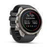 Garmin Fenix 9 Pro – 51mm Titanium με Graphite/Μαύρο λουράκι σιλικόνης Smartwatch