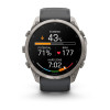 Garmin Fenix 9 Pro – 51mm Titanium με Graphite/Μαύρο λουράκι σιλικόνης Smartwatch