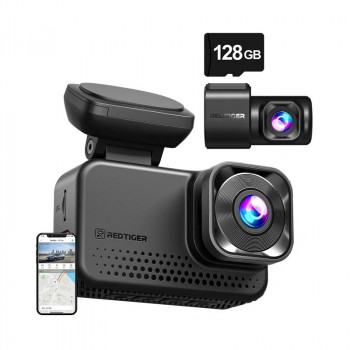REDTIGER VC70 Wi-Fi 4K + 2,5K dashcam με κάρτα 128GB