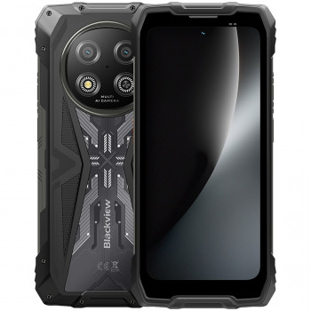 Blackview ROCK 2 5G Smartphone 12GB/256GB, 6,67 inch HD+ 120Hz, Unisoc T8100, 15000 mAh, NFC, MIL-STD-810H, Android 16, μαύρο