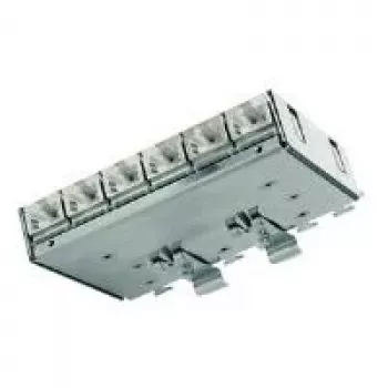 Telegärtner Cat.6A Patchverteiler (βαθύ) για ράγα DIN με προσαρμογέα TS, 6x υποδοχές RJ45 (J02021A0055)