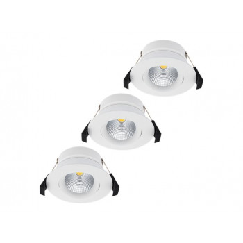 Shelly PbS Hilux DS8 Smart LED Εντοιχιζόμενο spotlight, συσκευασία 3 τεμ., 2200-6500K, CRI95, 600 lm, Bluetooth, Wi-Fi, λευκό