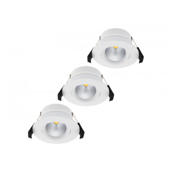Shelly PbS Hilux DS8 Smart LED Εντοιχιζόμενο spotlight, συσκευασία 3 τεμ., 2200-6500K, CRI95, 600 lm, Bluetooth, Wi-Fi, λευκό