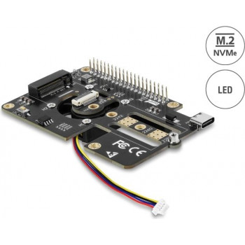 Delock Προσαρμογέας Raspberry Pi 5 σε 1 x M.2 NVMe Key M Slot (62145)