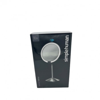 simplehuman πτυσσόμενος καθρέφτης με αισθητήρα, 12 cm, επαναφορτιζόμενος, βουρτσισμένο ανοξείδωτο ατσάλι