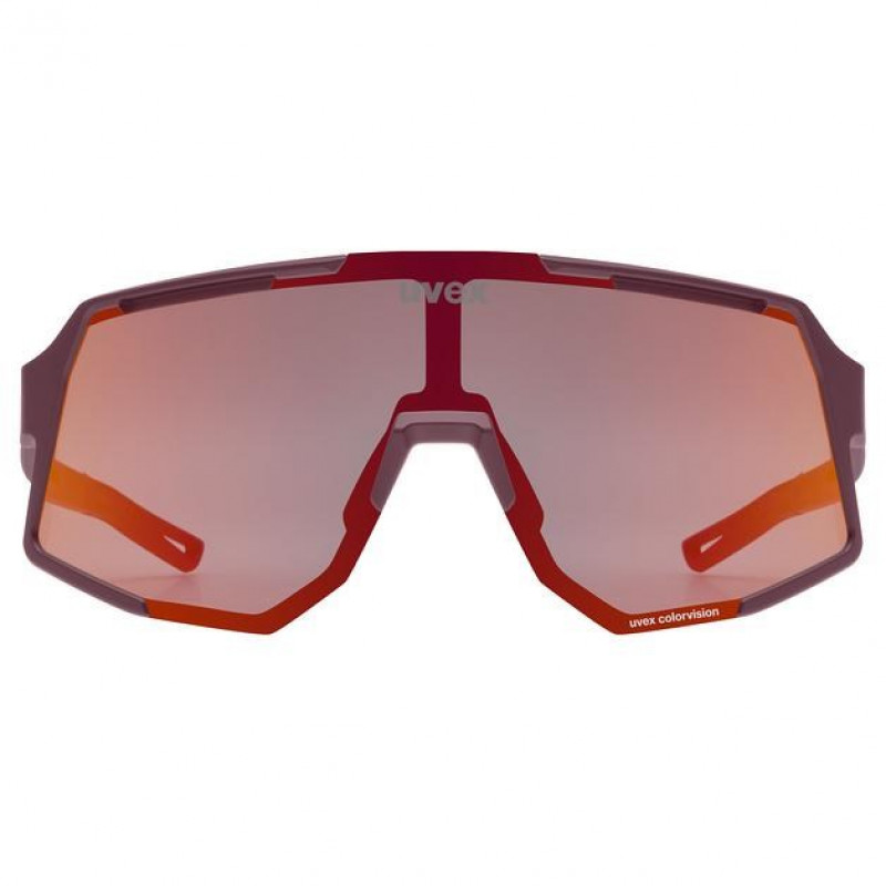 Uvex Sequenze CV γυαλιά ποδηλασίας, Cranberry Matt / Mirror Red