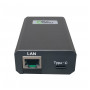 Microconnect POEINJ-60W-USBC Gigabit PoE injector, IEEE 802.3af/802.3bt, 100 m, μαύρο