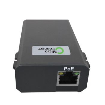Microconnect POEINJ-60W-USBC Gigabit PoE injector, IEEE 802.3af/802.3bt, 100 m, μαύρο